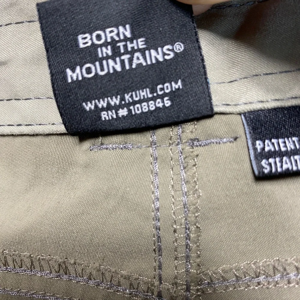 Kuhl Renegade Convertible Stealth Pants Mens 40x32 Khaki Tan ZipOff Hiking Cargo